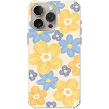 TechTree iPhone 15 Pro Max Uyumlu Soft Pastel Çiçek Bahçesi Baskılı Silikon Kılıf