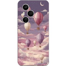 TechTree Honor 400 Pro Uyumlu Mor Gökyüzü ve Uçan Balon Baskılı Silikon Kılıf