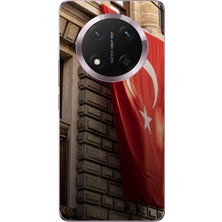 TechTree Honor Magic 7 Lite Uyumlu Dev Türk Bayrağı Baskılı Silikon Kılıf