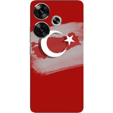 TechTree Poco F6 Uyumlu Türkiye Harita Detaylı Türk Bayrağı Baskılı Silikon Kılıf