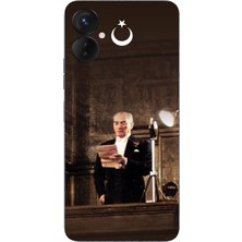 TechTree Tecno Spark 9 Pro Uyumlu Atatürk Ilk Meclis Konuşması Baskılı Silikon Kılıf