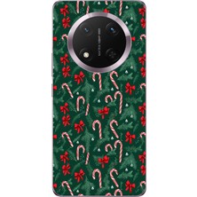 TechTree Honor Magic 7 Lite Uyumlu Yılbaşı Çam Ağacı ve Baston Şeker Baskılı Silikon Kılıf