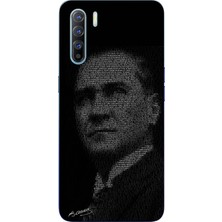 TechTree Oppo Reno 3-A91 Uyumlu Gençliğe Hitabe Yazılı Atatürk Silüeti Baskılı Silikon Kılıf