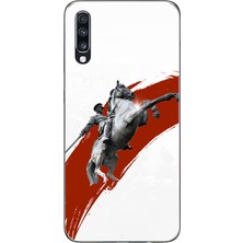 TechTree Samsung Galaxy A70 Uyumlu Şaha Kalkmış At Detaylı Atatürk  Baskılı Silikon Kılıf