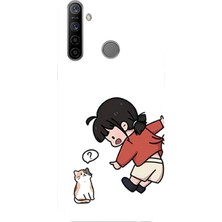 TechTree Realme 5i - 6i - C3 Uyumlu Zorla Çekiştirilen Sevgili - Çift Kombini Baskılı Silikon Kılıf