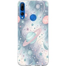 TechTree Honor 9x Uyumlu Soft Renkli Gezegenler Baskılı Silikon Kılıf