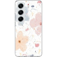 TechTree Tecno Camon 40 Pro Uyumlu Pastel Soyut Çiçek ve Leke Desenli Baskılı Silikon Kılıf
