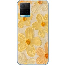 TechTree Vivo Y21S Uyumlu Güneşin Dokunuşu Sarı Papatya Baskılı Silikon Kılıf