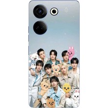 TechTree Tecno Camon 20-20 Pro Uyumlu Tray Kids K-Pop Grubu ve Skzoo Temalı Baskılı Silikon Kılıf