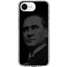 TechTree iPhone 16E Uyumlu Gençliğe Hitabe Yazılı Atatürk Silüeti Baskılı Silikon Kılıf