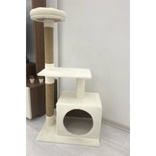 Feyza Design Renkli Kedi Oyun Evi ve Tırmalama Tahtası Eğlenceli Tasarım