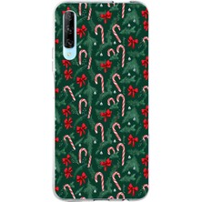 TechTree Huawei P Smart Pro Uyumlu Yılbaşı Çam Ağacı ve Baston Şeker Baskılı Silikon Kılıf