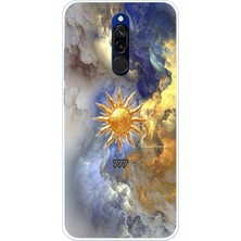 TechTree Redmi 8 Uyumlu 777 Güneş ve Bulut Tasarım Baskılı Silikon Kılıf