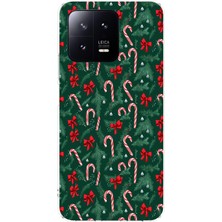TechTree Xiaomi Mi 13 Uyumlu Yılbaşı Çam Ağacı ve Baston Şeker Baskılı Silikon Kılıf