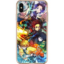TechTree iPhone Xs Max Uyumlu Demon Slayer Efsanesi:iblis Avcıları Baskılı Silikon Kılıf