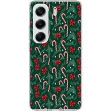 TechTree Tecno Camon 40 Pro Uyumlu Yılbaşı Çam Ağacı ve Baston Şeker Baskılı Silikon Kılıf