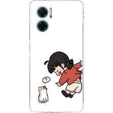 TechTree Redmi Note 11E Uyumlu Zorla Çekiştirilen Sevgili - Çift Kombini Baskılı Silikon Kılıf