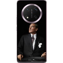 TechTree Honor Magic 7 Lite Uyumlu Ufka Bakan Lider Atatürk Baskılı Silikon Kılıf