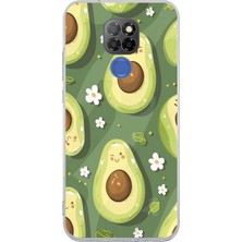 TechTree General Mobile Gm 20 Uyumlu Yeşil Zeminli Sevimli Avokado Baskılı Silikon Kılıf