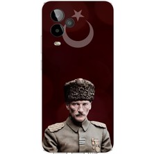 TechTree General Mobile Gm 24 Pro Uyumlu Ay Yıldız ve Başkomutan Atatürk Baskılı Silikon Kılıf