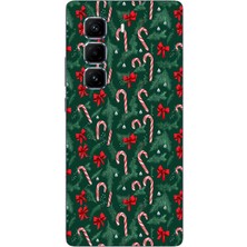 TechTree Infinix Hot 50 Pro Plus+ Uyumlu Yılbaşı Çam Ağacı ve Baston Şeker Baskılı Silikon Kılıf