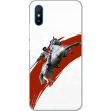 TechTree Redmi 9A Uyumlu Şaha Kalkmış At Detaylı Atatürk  Baskılı Silikon Kılıf
