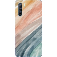 TechTree Oppo Reno 3-A91 Uyumlu Modern Renk Paleti Baskılı Silikon Kılıf