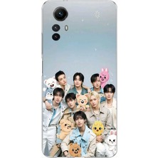 TechTree Redmi Note 12S Uyumlu Tray Kids K-Pop Grubu ve Skzoo Temalı Baskılı Silikon Kılıf