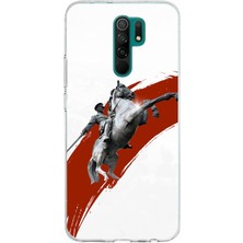 TechTree Redmi 9 Uyumlu Şaha Kalkmış At Detaylı Atatürk  Baskılı Silikon Kılıf