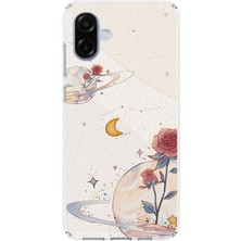 TechTree Samsung Galaxy A07 Uyumlu Gezegen, Yıldız ve Gül Baskılı Silikon Kılıf