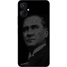 TechTree Tecno Spark 9 Pro Uyumlu Gençliğe Hitabe Yazılı Atatürk Silüeti Baskılı Silikon Kılıf