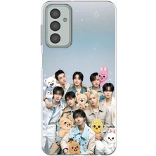 TechTree Samsung Galaxy M13-M23 Uyumlu Tray Kids K-Pop Grubu ve Skzoo Temalı Baskılı Silikon Kılıf
