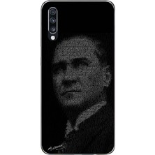 TechTree Samsung Galaxy A70 Uyumlu Gençliğe Hitabe Yazılı Atatürk Silüeti Baskılı Silikon Kılıf