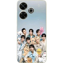 TechTree Redmi 13 Uyumlu Tray Kids K-Pop Grubu ve Skzoo Temalı Baskılı Silikon Kılıf