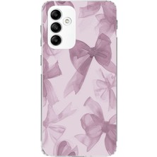 TechTree Samsung Galaxy A05S Uyumlu Menekşe Tonlu Fiyonk Baskılı Silikon Kılıf