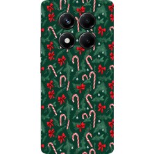 TechTree Redmi Note 14 Pro 5g Uyumlu Yılbaşı Çam Ağacı ve Baston Şeker Baskılı Silikon Kılıf