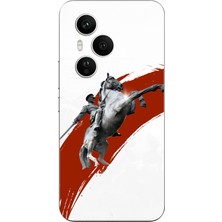 TechTree Honor 400 Pro Uyumlu Şaha Kalkmış At Detaylı Atatürk  Baskılı Silikon Kılıf