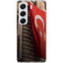 TechTree Tecno Camon 40 Pro Uyumlu Dev Türk Bayrağı Baskılı Silikon Kılıf