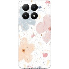 TechTree Xiaomi Mi 15T Pro Uyumlu Pastel Soyut Çiçek ve Leke Desenli Baskılı Silikon Kılıf