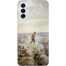 TechTree Samsung Galaxy M14 Uyumlu Cephede Komutan Bağımsızlık Atatürk Baskılı Silikon Kılıf