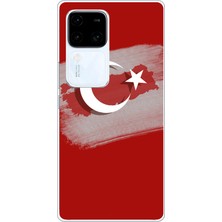 TechTree Vivo V30 Uyumlu Türkiye Harita Detaylı Türk Bayrağı Baskılı Silikon Kılıf