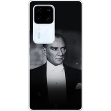 TechTree Vivo V30 Uyumlu Zarafet ve Asalet: Atatürk Smokinli Baskılı Silikon Kılıf