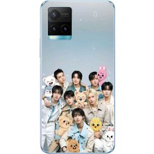 TechTree Vivo Y21S Uyumlu Tray Kids K-Pop Grubu ve Skzoo Temalı Baskılı Silikon Kılıf