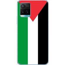 TechTree Vivo Y21S Uyumlu Filistin Bayrağı Baskılı Silikon Kılıf