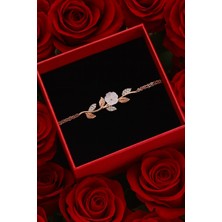 Çekirdek Jewelry 925 Ayar Gümüş Manolya Çiçekli Bileklik