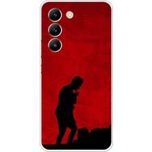 TechTree Vivo V30 Lite Uyumlu Gölge ve Siluet Detaylı Atatürk Baskılı Silikon Kılıf