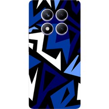 TechTree Redmi Note 14 Pro Plus Uyumlu Modern Mavi Geometrik Mozaik Baskılı Silikon Kılıf