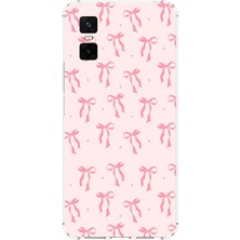 TechTree Infinix Gt 30 Pro Uyumlu Soft Pembe Fiyonk Desenli Baskılı Silikon Kılıf