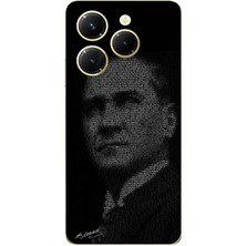 TechTree Infinix Hot 40-40 Pro Uyumlu Gençliğe Hitabe Yazılı Atatürk Silüeti Baskılı Silikon Kılıf