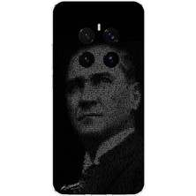 TechTree Honor Magic 7 Pro Uyumlu Gençliğe Hitabe Yazılı Atatürk Silüeti Baskılı Silikon Kılıf